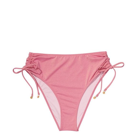 💫VICTORIA'S SECRET SWIM Ruched High Waist Cheeky Bikini Bottom   NWT - Picture 3 of 4